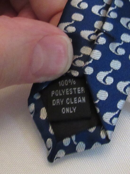 Jeopardy! Blue/White Tie Question Marks RARE EUC - Picture 4 of 4